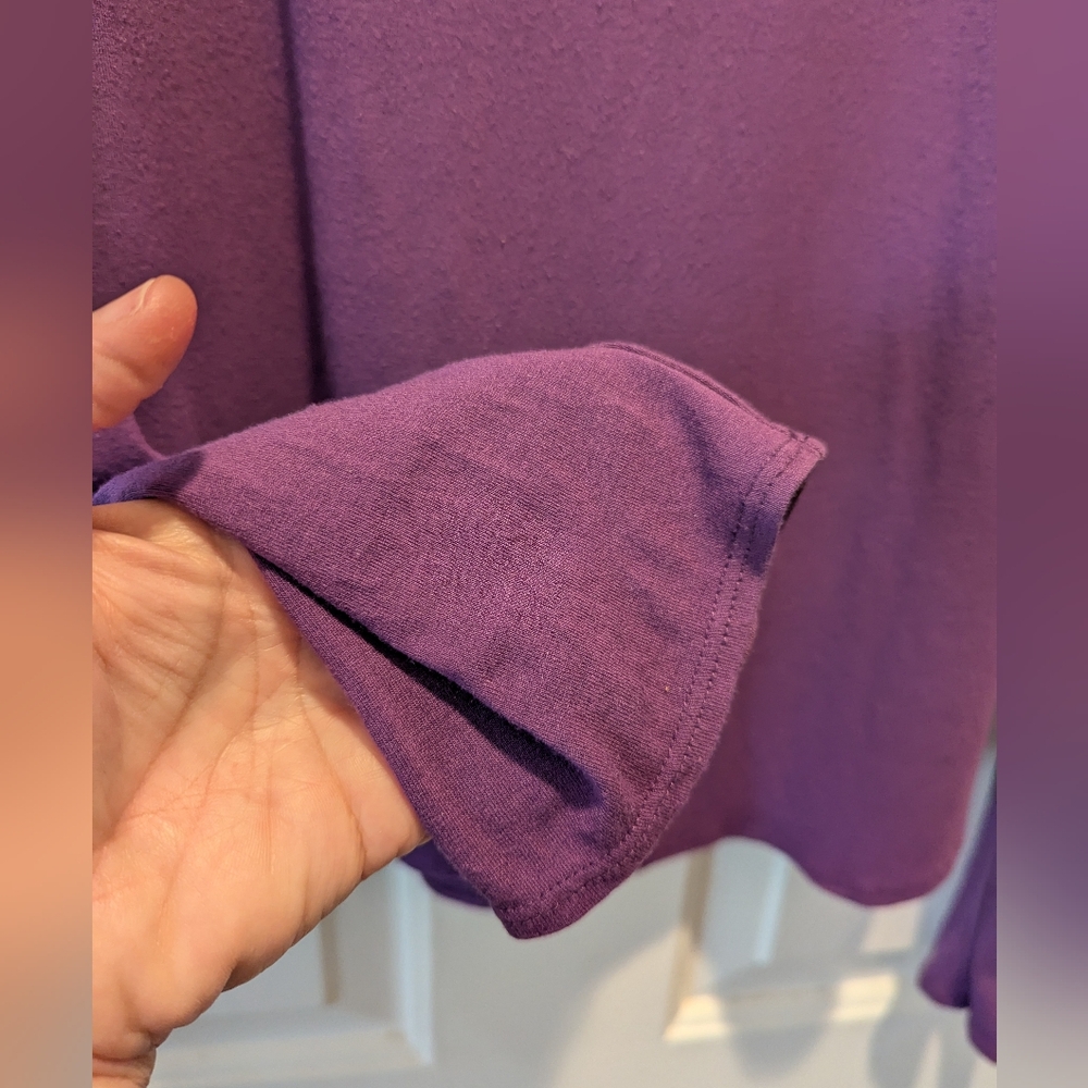 Eileen Fisher Women's Purple Long Sleeve Shirt Size Large Viscose Stretch *GUC* - Picture 7 of 11